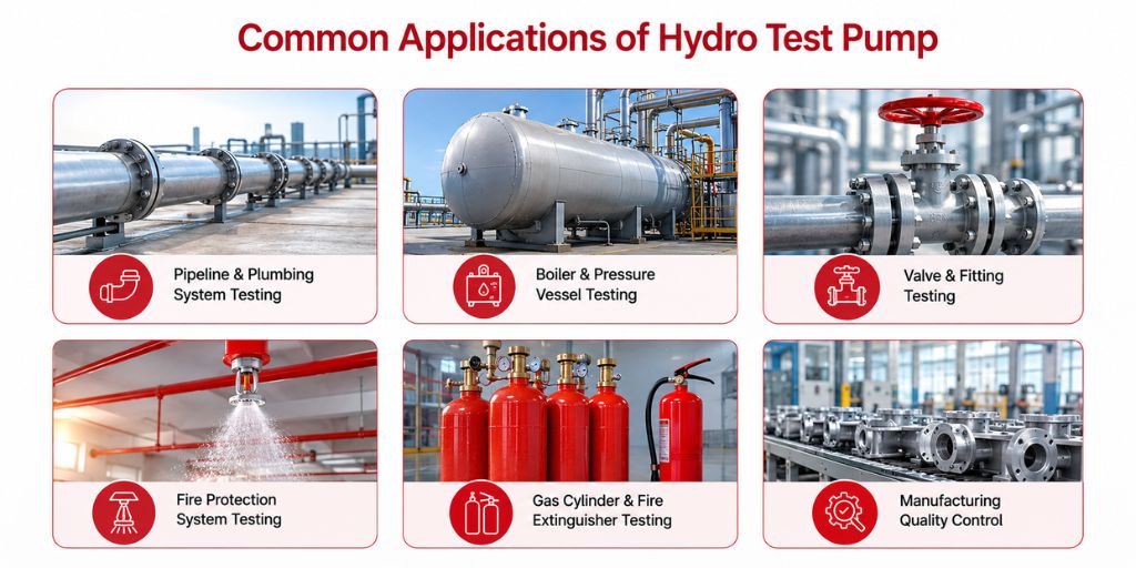 Applications of Hydro Test Pump