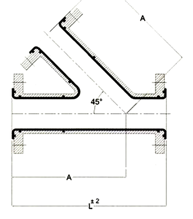 Lined 45° Lateral Tee